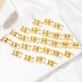Set aus goldenen hohlen geometrischen Dreadlock-Ringen und Haarschmuck für Flechtfrisuren - Gold