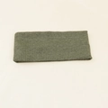 Elastic knitted sage green ribbed yoga headband with a seamless wide-band design - Dark Green