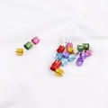 Colorful crown hollow aluminum hair rings for braids and dreadlocks in multi-color set - Mixed Colors