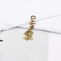 Detail view of retro gold rose charm hair ring with spiral texture for dreadlocks - Rose Flower Style (E7523-9#)
