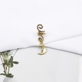 Detailed view of bronze spiral hair coil featuring a crescent moon face charm and a vintage feel - Moon Face Style (E7529-3#)