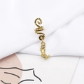 Detailed view of retro gold spiral hair braid accessory with mermaid pendant - Mermaid Style (M4505-25#)