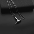 Hip hop titanium steel necklace featuring a vintage silver microphone pendant with box chain - Stainless Steel Chain / Microphone