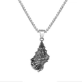 Collana con ciondolo a conchiglia d'argento vintage con spirale su catena in acciaio - Conchiglia Vintage
