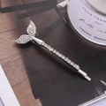 Elegante zeemeerminstaart haarclip met fonkelende steentjes in zilveren afwerking - Zilver (D5406)