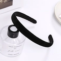 Eleganter schwarzer Samt-Haarreif im minimalistischen U-Design für Damen-Haaraccessoires - 2CM Breite (C5102) / Schwarz