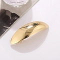 Chic polished gold metal water drop hair clip in minimalist French vintage style - Gold C3302
