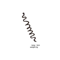 Detail view of 9cm spiral metal hair pin for Celtic hair styling on white background - Black Large (9cm)