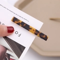 Klassische Haarspange aus Acetat mit Schildpatt-Muster und bernsteinfarbenem Design - Leopard Stil (B7123)