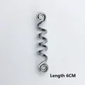 Forcina per capelli a spirale celtica vintage in metallo argento antico, 6cm - Argento Medio (6cm)