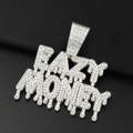 Dettaglio del ciondolo EAZY MONEY argento con cristalli bianchi ed effetto a goccia - Ciondolo con iniziale / Argento (Solo Pendente)
