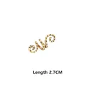 Golden Celtic spiral hair clip in vintage metal with a textured finish, 2.7cm length - Gold Small (2.7cm)