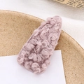 Elegante pinza para el pelo BB de lana de cordero rosa sobre fondo de estilo vintage - Rosa Viejo (E6204)