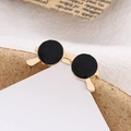 Spilla vintage a forma di occhiali dorati con smalto nero per abito da uomo - Stile occhiali (H3409)