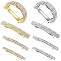 Lot de barrettes à cheveux étincelantes avec strass dorés et argentés pour femmes - Assortiment Pinces à Cheveux Tel Que Montré