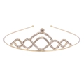 Elegante corona dorata per capelli con strass scintillanti e design geometrico - Corona a Rombo Traforata Oro (I9210) / Oro (I9210)