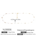 Golden stainless steel waist chain featuring white pearls and metallic charms - Pearl and Metal Disk Decoration Style (YL00006)