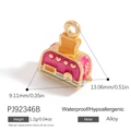 Colorful mini alloy toaster charm pendant for DIY jewelry making with dimensions - Rose Orange Blue Toaster Style (PJ92346B)
