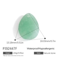 Waterproof green teardrop natural stone pendant with 13.18mm size measurements - Aventurine Teardrop Pendant (PJ92447F)