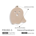 Rose gold ghost charm in stainless steel for Halloween DIY jewelry and pendant making - Silver Ghost (PJ91002-S)