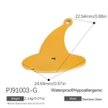 Golden stainless steel witch hat pendant with waterproof and hypoallergenic features - Gold Witch Hat (PJ91003-G)