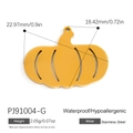 Golden hollow pumpkin pendant made of stainless steel for Halloween DIY necklace - Gold Pumpkin (PJ91004-G)