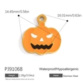 Halloween orange pumpkin pendant charm in stainless steel for DIY jewelry making - Orange Pumpkin (PJ91068)