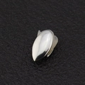 Polierter silberner Marquise-Zahnschmuck-Aufsatz auf schwarzem, strukturiertem Hintergrund - Silber
