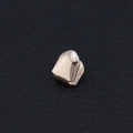 Grillz hip hop per dente singolo placcato in oro rosa lucido con superficie sfaccettata - Oro rosa
