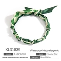 Fascia a torsione a quadretti bianchi e verdi con anima in metallo flessibile 58cm - Stile Intrecciato a Rombi Verde e Bianco (XL31839)