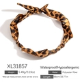 Collana a foulard in poliestere con stampa leopardata per stile DIY, impermeabile - Stile Stampa Leopardata Classica (XL31857)