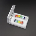 Grillz per denti hip hop arcobaleno in scatola con finitura smaltata multicolore - Set Argento con Scatola