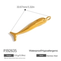 Gold-plated stainless steel dolphin pendant with flexible fish scales and waterproof finish - Gold Dolphin Style (PJ92635)