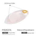 Waterproof stainless steel white oval heart pendant for DIY jewelry making - Creamy White Oval Metal Ring (PJ92637A)