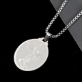 Collana con pendente Arcangelo San Michele in acciaio inossidabile argento da uomo - Color Acciaio