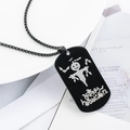 Collana di Halloween in acciaio inossidabile con pendente spaventapasseri e catena nera - Collana Uomo Zucca