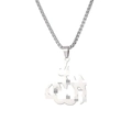 Collana con ciondolo calligrafia araba Allah in acciaio inossidabile argento e catena - Color Acciaio