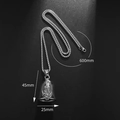 Vintage Edelstahl Jungfrau Maria Glockenanhänger Halskette mit 600mm Perlenkette Glied - Jungfrau Maria Glocke Mit Kette