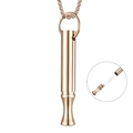 Dettaglio della collana da respirazione in oro rosa con base rimovibile e nucleo interno - Oro rosa