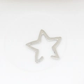 Minimalist silver geometric star ear cuff with a hollow pentagram design in silver finish - Star Shape Ear Cuff (A6219) / Silver