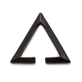 Minimalist matte black geometric triangle ear cuff with sleek open ring design - Triangle Shape Ear Cuff (A6536) / Black