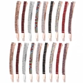 Set of 18 fashion rhinestone hair clips in assorted colors and electroplated finishes - As Shown In Figure 9 One Package