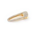 Fermaglio per capelli a goccia con strass scintillanti e base in lega dorata elegante - Oro (D5310)