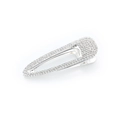 Fermaglio per capelli a goccia d'argento con strass scintillanti da donna - Argento (D5319)