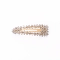 Eleganter goldener Haarclip mit hellgrauen Kristallperlen in Tropfenform für Damen - Hellgrauer Stil (B9512)
