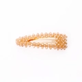 Eleganter champagnerfarbener Kristall-Haarclip mit goldener Metallbasis in Ovalform - Champagner-Stil (B9512)