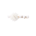 Elegant gold bow hair clip with white pearls and sparkling rhinestone details - Bobby Pin / Flower Ball Bobby Pin