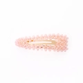 Barrette à perles roses avec base en métal doré et joli design en cristal facetté - Style Rose Clair (B9512)