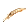 Minimalist gold plated metal hair clip with a smooth polished finish on a white background - Gold