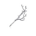 Silver alloy hair clip in a branched twig design with a minimalist metallic finish - Silver Branch (B5217)